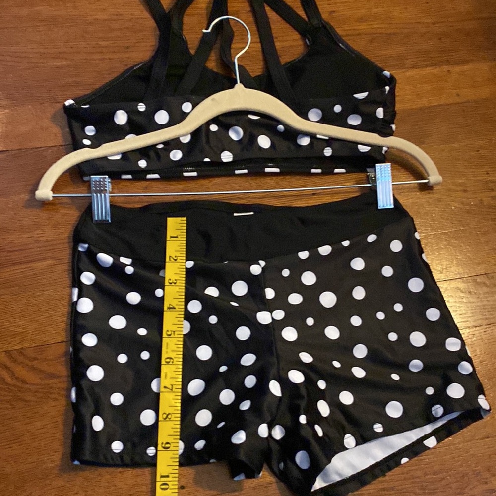 NWOT Yonique SM Black & White Polka Dot 3 Piece Tankini - Picture 15 of 16